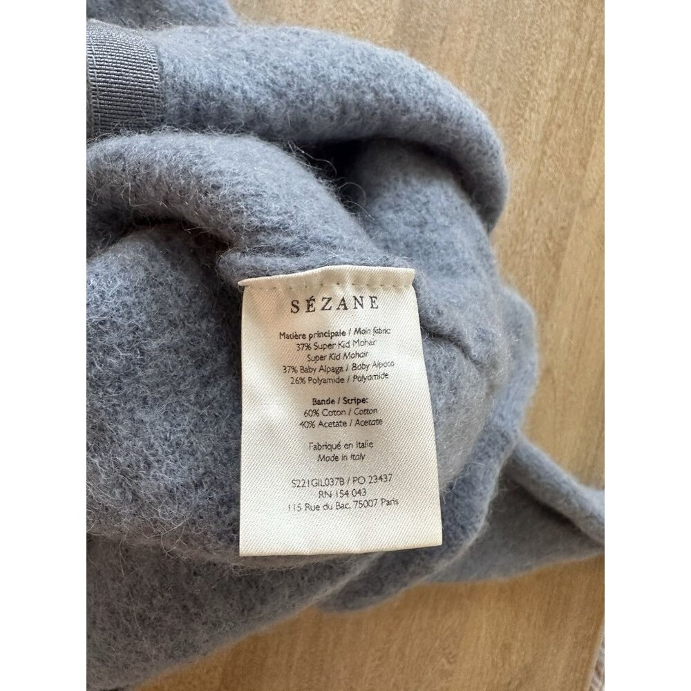 Sezane Gaspard Cardigan in Vintage Blue Size Medium - Picture 8 of 9